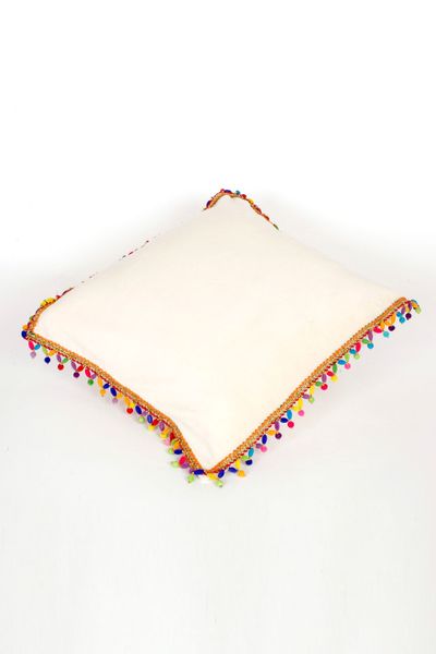 Pernă din catifea Happy Rainbow White