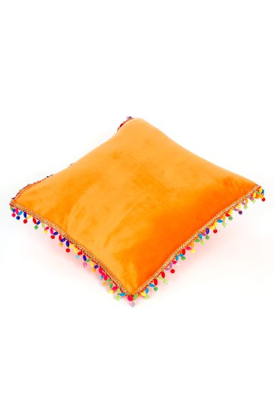 Pernă din catifea Happy Rainbow Orange