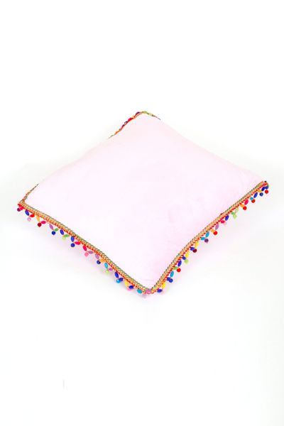 Pernă din catifea Happy Rainbow Pink