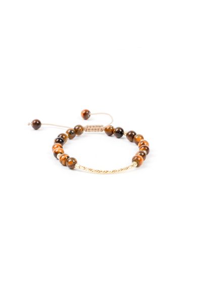 Bratara Gold Stones Brown