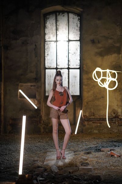 Pantaloni Teresa Shiny Copper Kingdom of Ivory