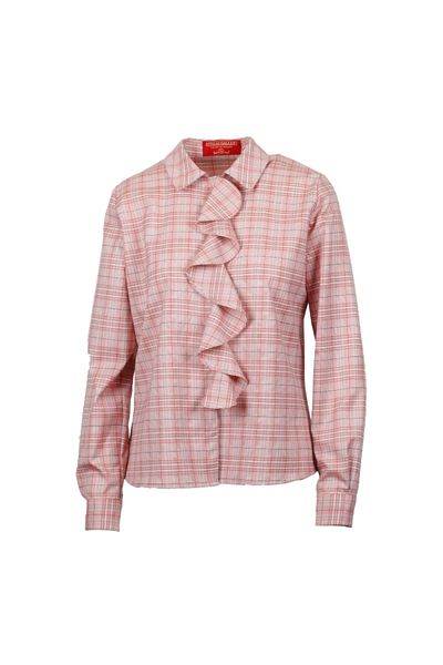 Bluză cu volan Pink Frill Basic Bluză cu volan Pink Frill Basic