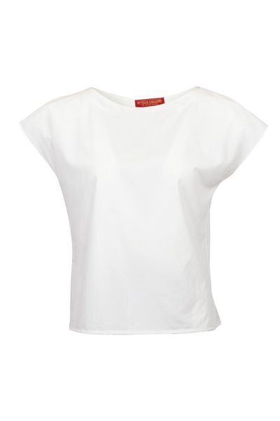 Bluză din poplin White Mix Basic