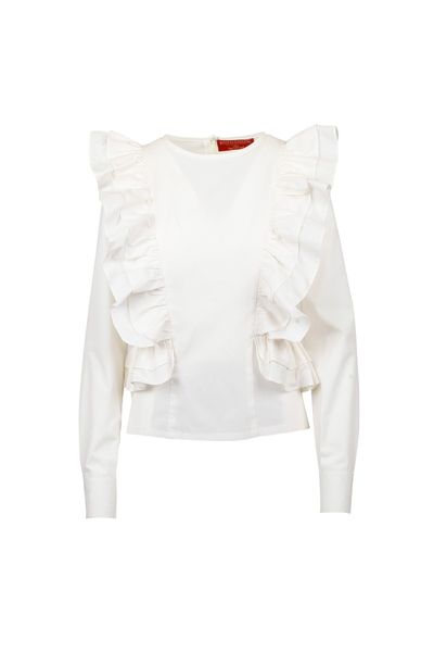 Bluză din bumbac Simple Ivory