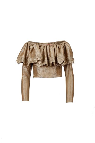 Bluză din tafta Antique Gold