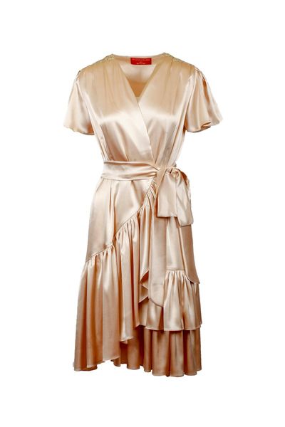 Rochie din satin Real Gold Royal Day