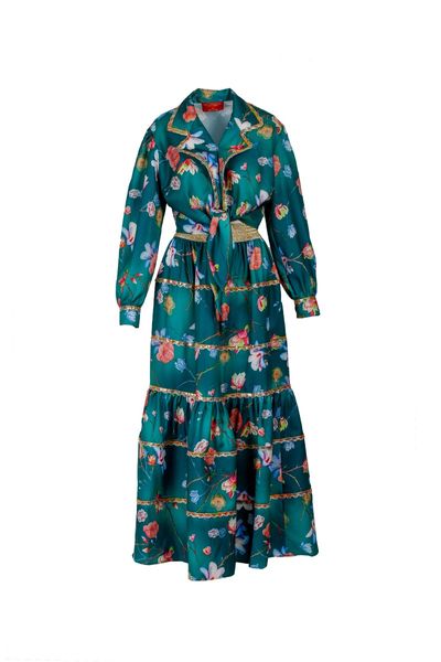 Costum din vâscoză Wild Green Urban Gitana