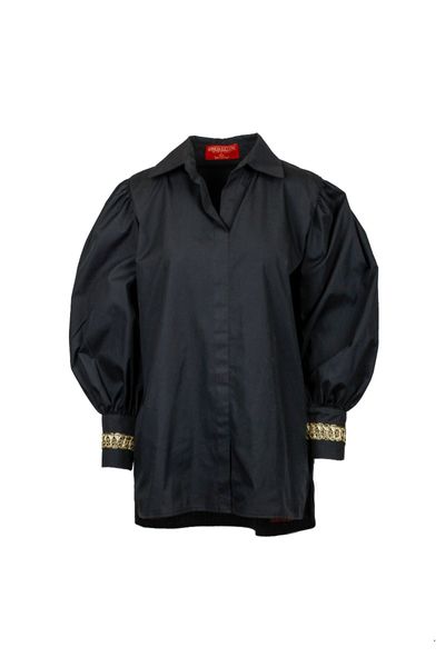 Cămașă din bumbac Bitolia Black Basic