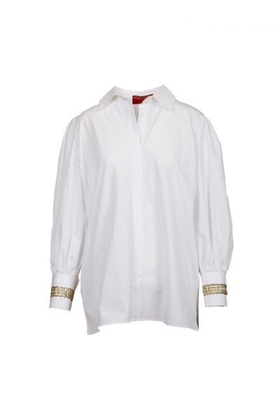 Cămașă din bumbac Bitolia White Basic