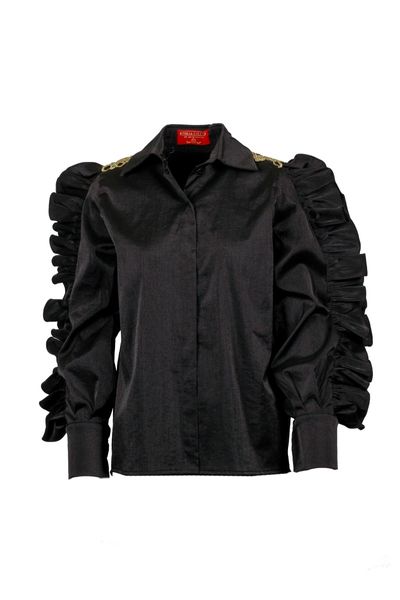 Cămașă din tafta Black Waves