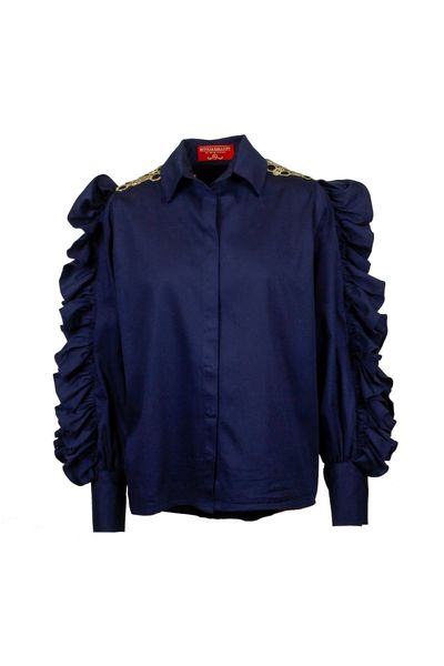 Cămașă din tafta Blue Waves Cămașă din tafta Blue Waves