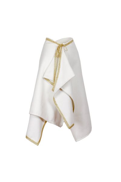 Fustă din stofă White Winter Basic U Fustă din stofă White Winter Basic U