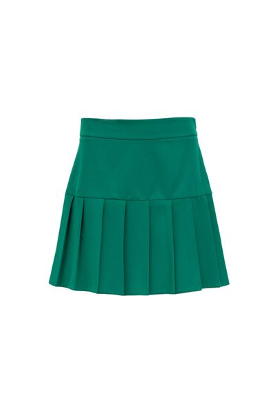 Fustă Short Green Pleated Skirt 