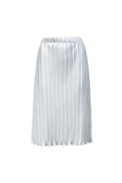 Silver Pleated Skirt